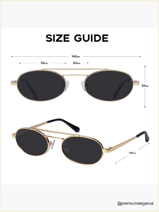 Trendy Oval Sunglasses Retro 90s Metal Small Frame main image 5